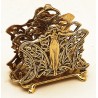 "Art Nouveau Woman" letter holder in polished brass