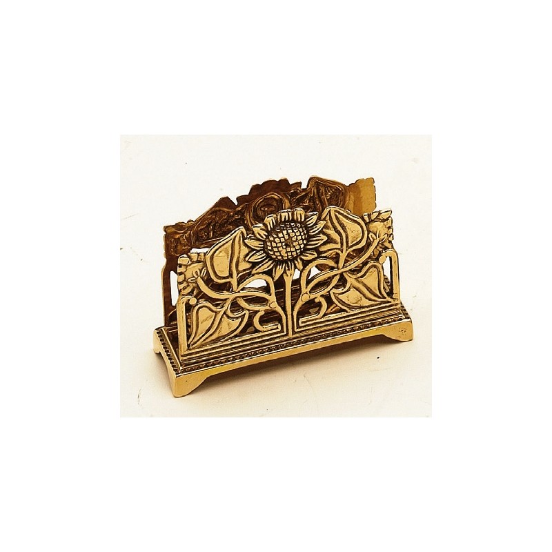 "Fleur" letter holder in polished brass