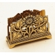Porte-lettres "Fleur" en laiton poli