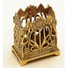 "Flower" pencil holder in polished brass