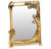 Miroir en laiton poli "Lady"