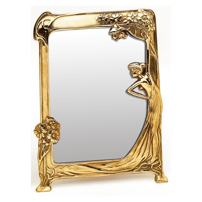 Miroir en laiton poli "Lady"