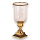 Photophore en laiton poli et verre