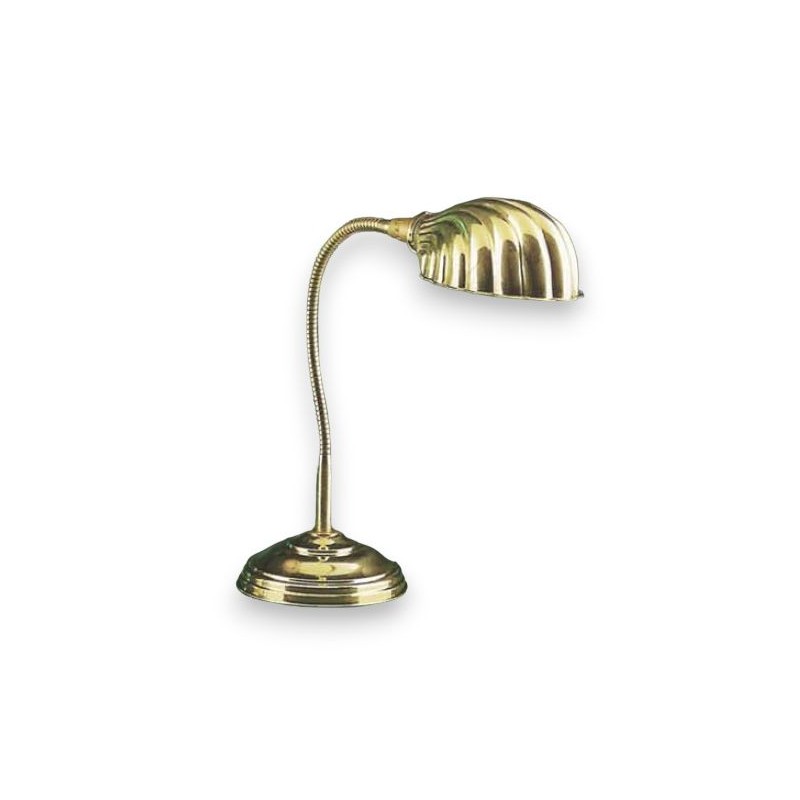 Lampe de bureau Coquillage en laiton poli