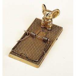 Porte-Cartes \"Souris\" en laiton poli