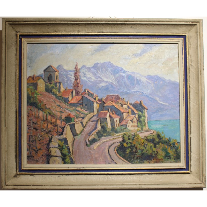Tableau \"St-Saphorin\" signé Ric BERGER