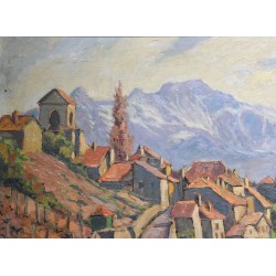 Tableau \"St-Saphorin\" signé Ric BERGER