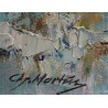Tableau \"Honfleur Normandie\" signé Ch. MARTIN