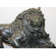 Bronze "Lion du Sénégal" signé E. DELABRIERRE