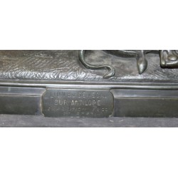 Bronze "Lion du Sénégal" signé E. DELABRIERRE