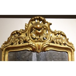 Miroir style Louis XV FUNK en bois doré sculpté