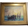 Tableau \"Newport\" signé Roy M. ROPP