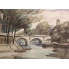Aquarelle "Pont-Marie" signé ROCHAT 61