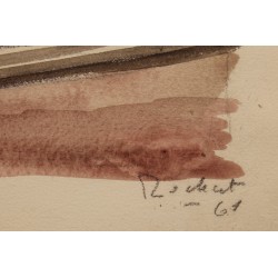 Aquarelle "Pont-Marie" signé ROCHAT 61