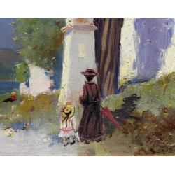 Tableau \"Villefranche\" signé L\'HUILLIER