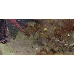Tableau \"Villefranche\" signé L\'HUILLIER