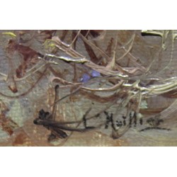 Tableau \"Villefranche\" signé L\'HUILLIER