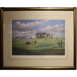 Engraving entitled ‘St Andrews’, signed VALENTINE-DAINES