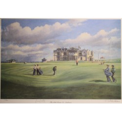 Engraving entitled ‘St Andrews’, signed VALENTINE-DAINES