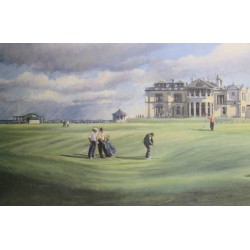 Engraving entitled ‘St Andrews’, signed VALENTINE-DAINES
