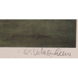 Engraving entitled ‘St Andrews’, signed VALENTINE-DAINES