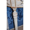 Half-moon console table by JEANJAQUET, with a marble top