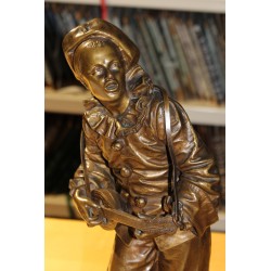 Bronze \"Au clair de la Lune\" signé BOURET