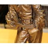 Bronze \"Au clair de la Lune\" signé BOURET