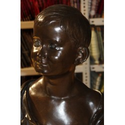 Bronze \"Buste d\'enfant\" signé A. LOEHER 1901