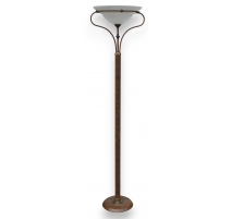 Lampadaire coupe en verre dépoli