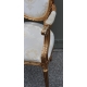 Fauteuil médaillon style Louis XVI doré