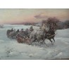 Paintings | Painting: ‘Troika Horse-drawn Carriage’ by Moinat SA  – Antiques and Decor