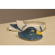 Boîte "Canard mandarin" signé SANDOZ Bleu