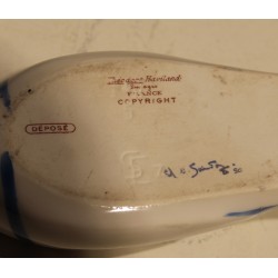 Boîte \"Canard mandarin\" signé SANDOZ Bleu