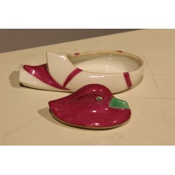 Boîte \"Canard mandarin\" signé SANDOZ Rouge