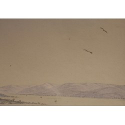 Engraving ‘View of Nion (Nyon)’ by HACKERT.  at Moinat SA  – Antiques and decorative items –  Engravings, lithographs