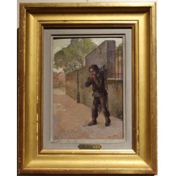 Tableau \"Le Ramoneur\" signé D. IHLY