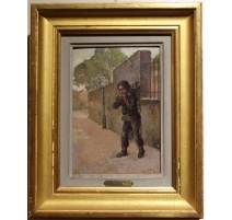 Tableau "Le Ramoneur" signé D. IHLY