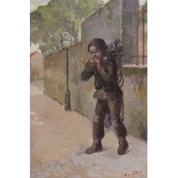 Tableau \"Le Ramoneur\" signé D. IHLY