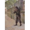 Tableau \"Le Ramoneur\" signé D. IHLY