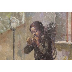 Tableau \"Le Ramoneur\" signé D. IHLY