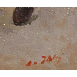 Tableau \"Le Ramoneur\" signé D. IHLY