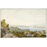 Gravure aquarellée "Genève" par WEIBEL