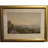 Gravure aquarellée "Genève" par WEIBEL