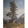 Tableau \"Le Grand Salève\" signé Albert GOS 1879