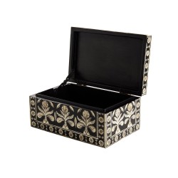 Santa Rosa box with bone inlay on wood