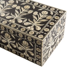 Santa Rosa box with bone inlay on wood