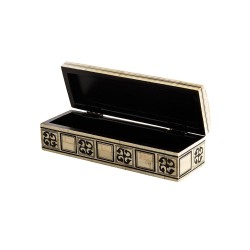 San Croce pencil case, made from bone marquetry on wood