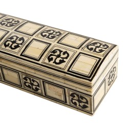 San Croce pencil case, made from bone marquetry on wood