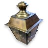 Square brass corner wall lamp